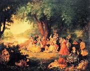 Lilly martin spencer Artist and Her Family on a Fourth of July Picnic painting